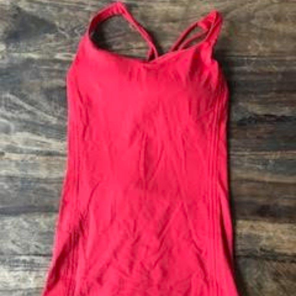 Red Lulu Lemon Workout Top